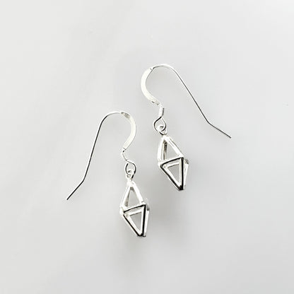 Octahedron Cage Earring (without stones)