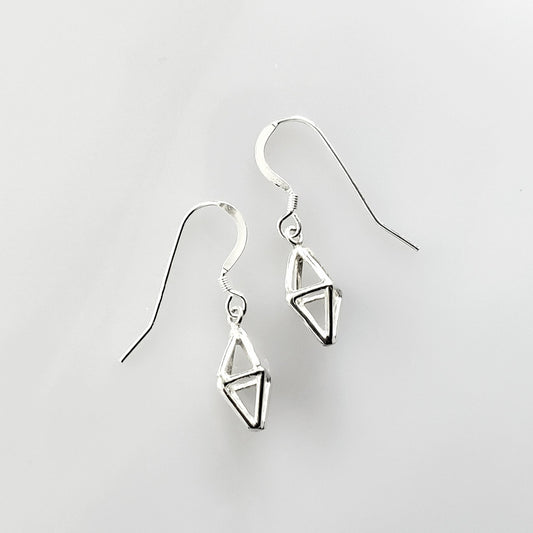 Octahedron Cage Earring (without stones)