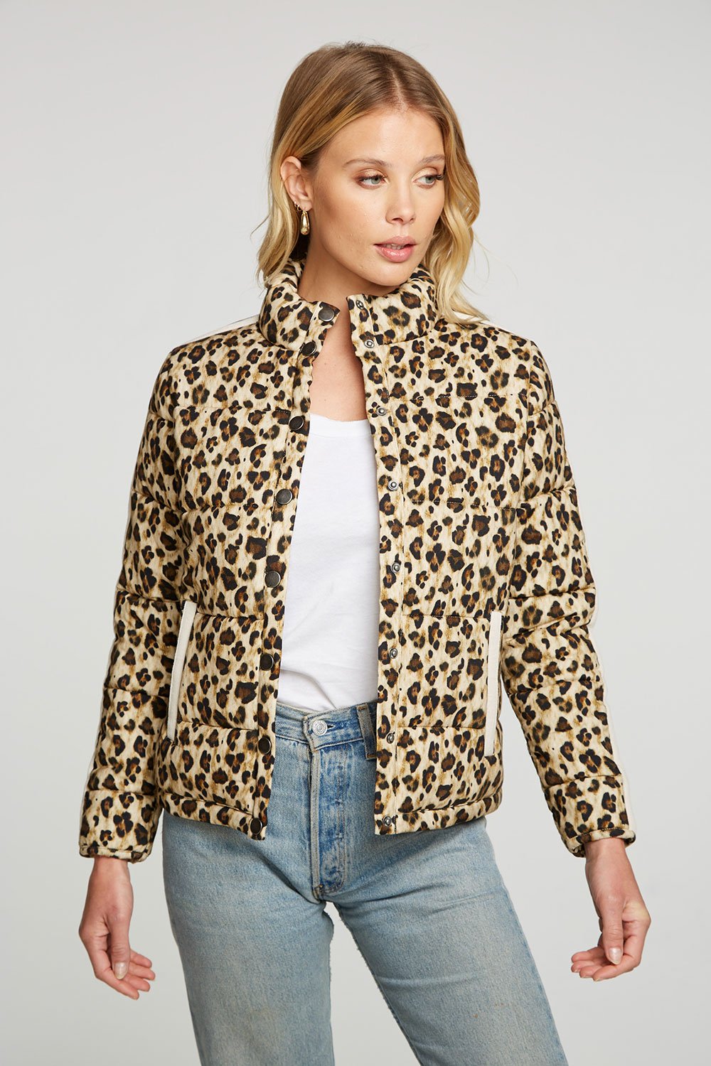 Cheetah puffer clearance coat