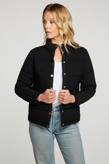 CHASER BLACK HEIRLOOM QUILTED PUFFER JACKET