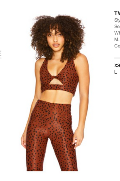 Beach Riot Twist Top in Spotted Brown