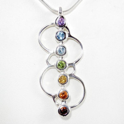 The Complete Balance Pendant 7 chakra gemstones